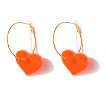 Load image into Gallery viewer, Valentine Hoop Earrings - Assorted Colours