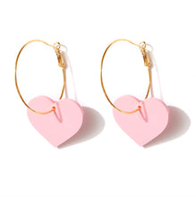 Load image into Gallery viewer, Valentine Hoop Earrings - Assorted Colours