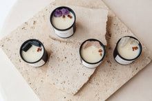 Load image into Gallery viewer, Black Tourmaline Crystal Infused Candle: Patchouli / Black Jar