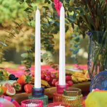 Load image into Gallery viewer, White Jewel Taper Candles 4pk