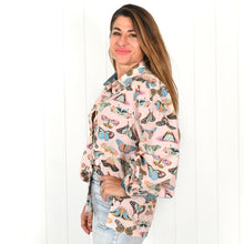 Load image into Gallery viewer, "Scarlett" Top in Emerge Pink Butterfly Print - Palm Cove