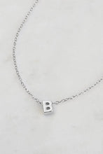 Load image into Gallery viewer, Silver Letter Necklace A-Z