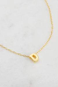 Letter Necklace A-Z Gold