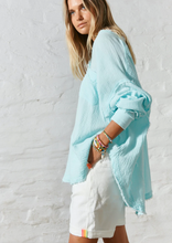 Load image into Gallery viewer, Hammill and Co Oversized Beach Shirt - Aqua