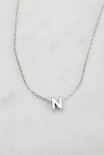 Load image into Gallery viewer, Letter Necklace A-Z Silver