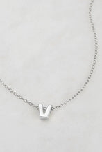 Load image into Gallery viewer, Silver Letter Necklace A-Z