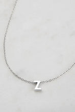 Load image into Gallery viewer, Silver Letter Necklace A-Z