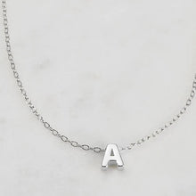 Load image into Gallery viewer, Silver Letter Necklace A-Z