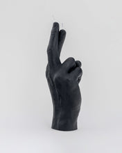 Load image into Gallery viewer, Crossed Fingers Candle Hand - Black