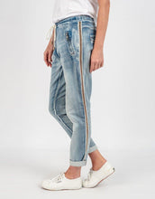 Load image into Gallery viewer, Denim Jogger with Gold Trim - Italian Star
