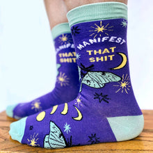 Load image into Gallery viewer, &#39;Manifest That Shit&#39; Women&#39;s Crew Socks