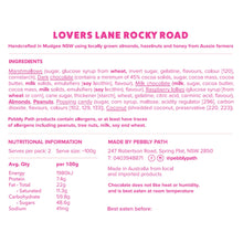 Load image into Gallery viewer, Lovers Lane Rocky Road Pebbly Bar 100g