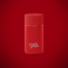 Load image into Gallery viewer, Atomic Red 12oz/355ml Ceramic Reusable Cup with Push Button Lid - Frank Green