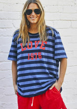 Load image into Gallery viewer, LOVE 1976 Navy Stripe Tee - Hammill &amp; Co