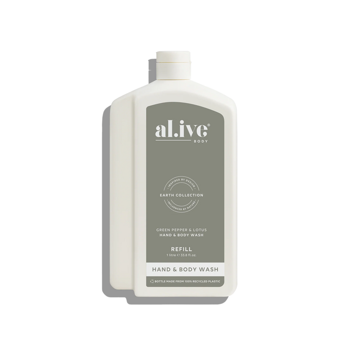 Green Pepper & Lotus 1L Wash Refill - al.ive body