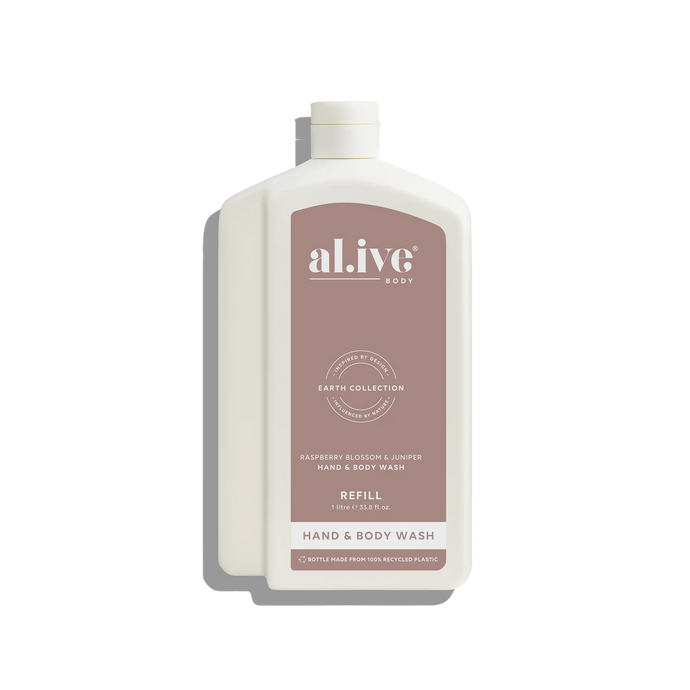 Raspberry Blossom & Juniper 1L Wash Refill - al.ive body