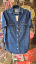 Load image into Gallery viewer, Dark Denim Shirt dress - By Frankie