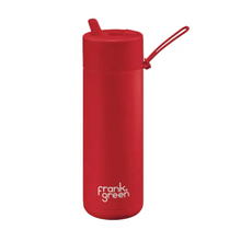 Load image into Gallery viewer, Atomic Red Ceramic Reusable Bottle 20oz/595ml with Flip Straw Lid - Frank Green