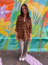 Load image into Gallery viewer, Brown Flannel Flaming Cowgirl Shirt - By Frankie