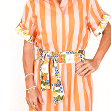 Load image into Gallery viewer, "Salma" Scoop Hem Shirt Dress in 'Cinque Terre Sunset' Print - Palm Cove