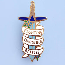 Load image into Gallery viewer, 'Fighting Invisible Battles' Lapel Pin