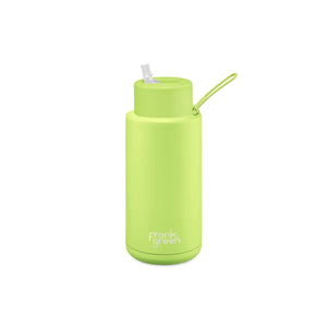 Frank Green Ultimate Ceramic Reusable Bottle with Straw 1L (34oz) Mint  Gelato