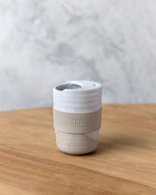 Load image into Gallery viewer, White Speckle 350ml Travel Mug / The Wanderer - Robert Gordon