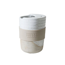 Load image into Gallery viewer, White Speckle 350ml Travel Mug / The Wanderer - Robert Gordon