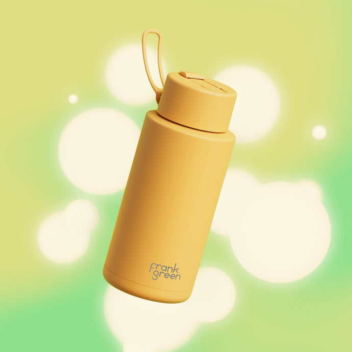 Solar Glow 34oz/1L GLOW Bottle with Flip Straw Lid - Frank Green
