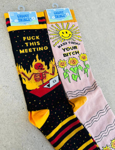 'F*ck This Meeting' Men's Crew Socks