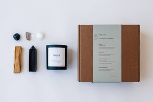 For Him Crystal Gift Box: Black Tourmaline / Lemongrass Ginger