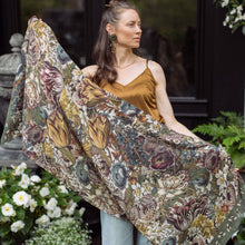 Load image into Gallery viewer, &#39;Love Grows Wild&#39; Floral Bamboo Scarf with Bees - Market of Stars