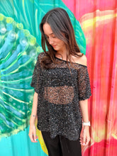 Load image into Gallery viewer, Black Off Shoulder Sequin Top - By Frankie