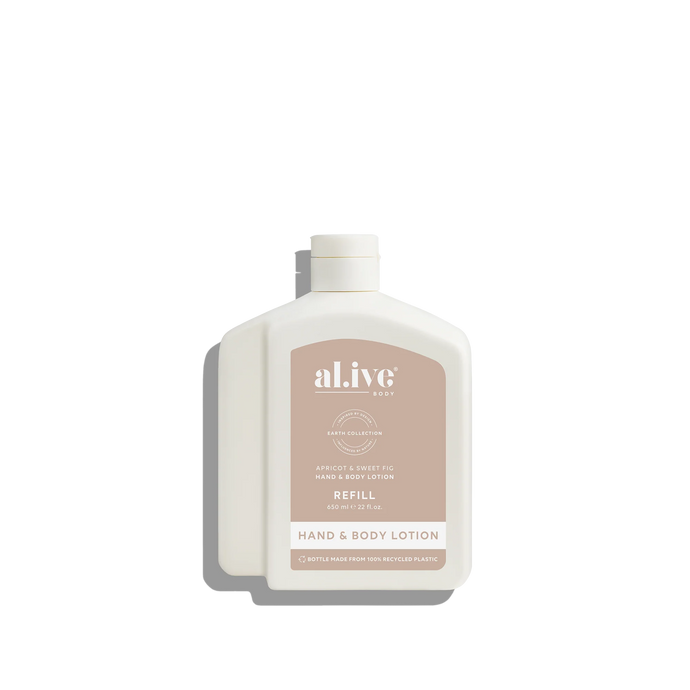 Apricot & Sweet Fig 650ml Lotion Refill - al.ive body