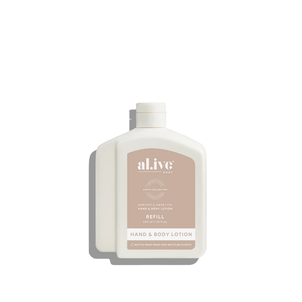 Apricot & Sweet Fig 650ml Lotion Refill - al.ive body