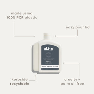 Coconut & Wild Orange 650ml Lotion Refill - al.ive body