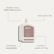 Load image into Gallery viewer, Raspberry Blossom &amp; Juniper 650ml Lotion Refill - al.ive body