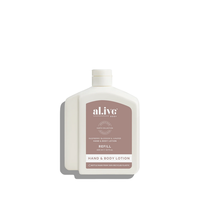 Raspberry Blossom & Juniper 650ml Lotion Refill - al.ive body