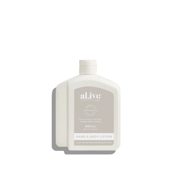 Sea Cotton & Coconut 650ml Lotion Refill - al.ive body