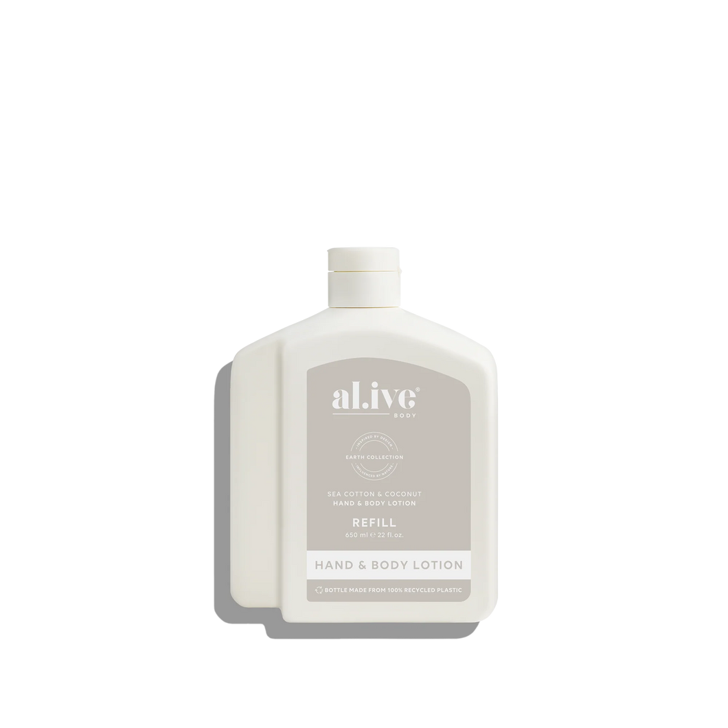 Sea Cotton & Coconut 650ml Lotion Refill - al.ive body