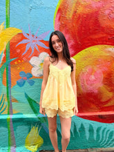 Load image into Gallery viewer, Yellow Lace Cami &amp; Short Set - By Frankie