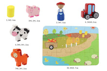 Load image into Gallery viewer, Farm Playset With Puzzle In Tin