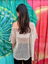 Load image into Gallery viewer, Beige Off Shoulder Sequin Top - By Frankie