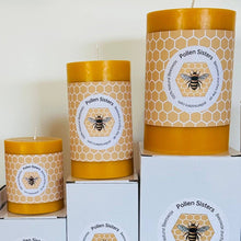 Load image into Gallery viewer, Mini Hum Small Pillar 100% Pure Beeswax Candle