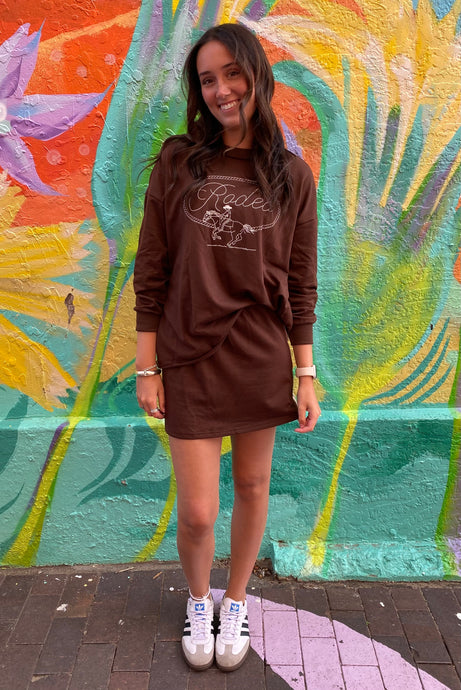 Chocolate Rodeo Track Suit Skirt Set - By Frankie