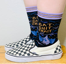 Load image into Gallery viewer, &#39;Bat Shit Crazy&#39; Women&#39;s Crew Socks