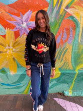Load image into Gallery viewer, Black Wandering Hearts Sweater - By Frankie