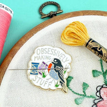 Load image into Gallery viewer, 'Obsessively Making Stuff' Needle Minder