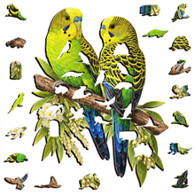 Load image into Gallery viewer, Wild Budgies Wooden Puzzle