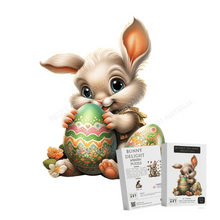 Load image into Gallery viewer, A4 Bunny Delight Wooden Puzzle
